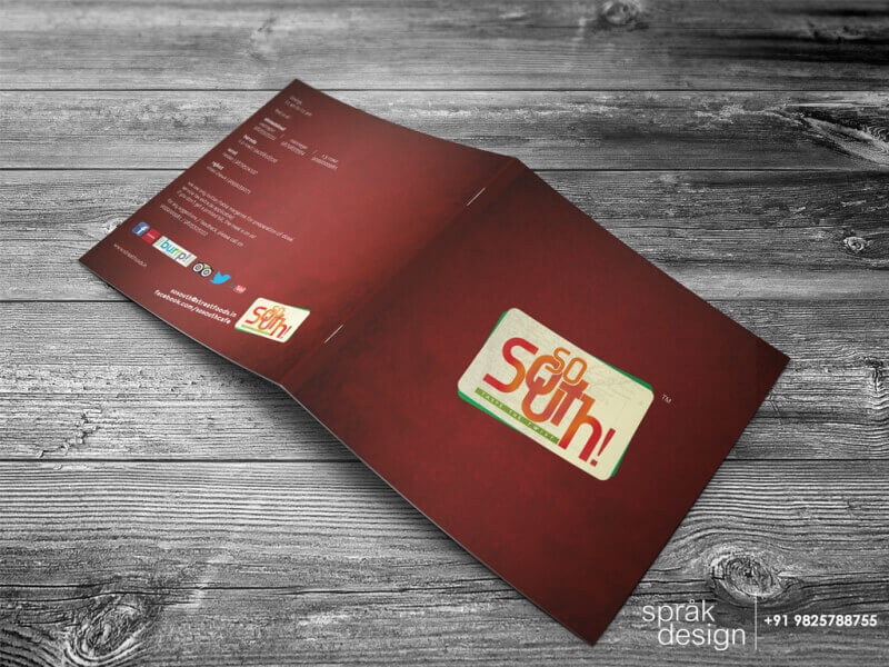 SoSouth Restaurant branding Menu 2013 2