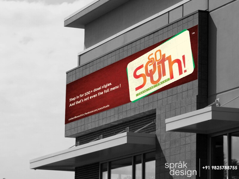 SoSouth Restaurant branding signage design