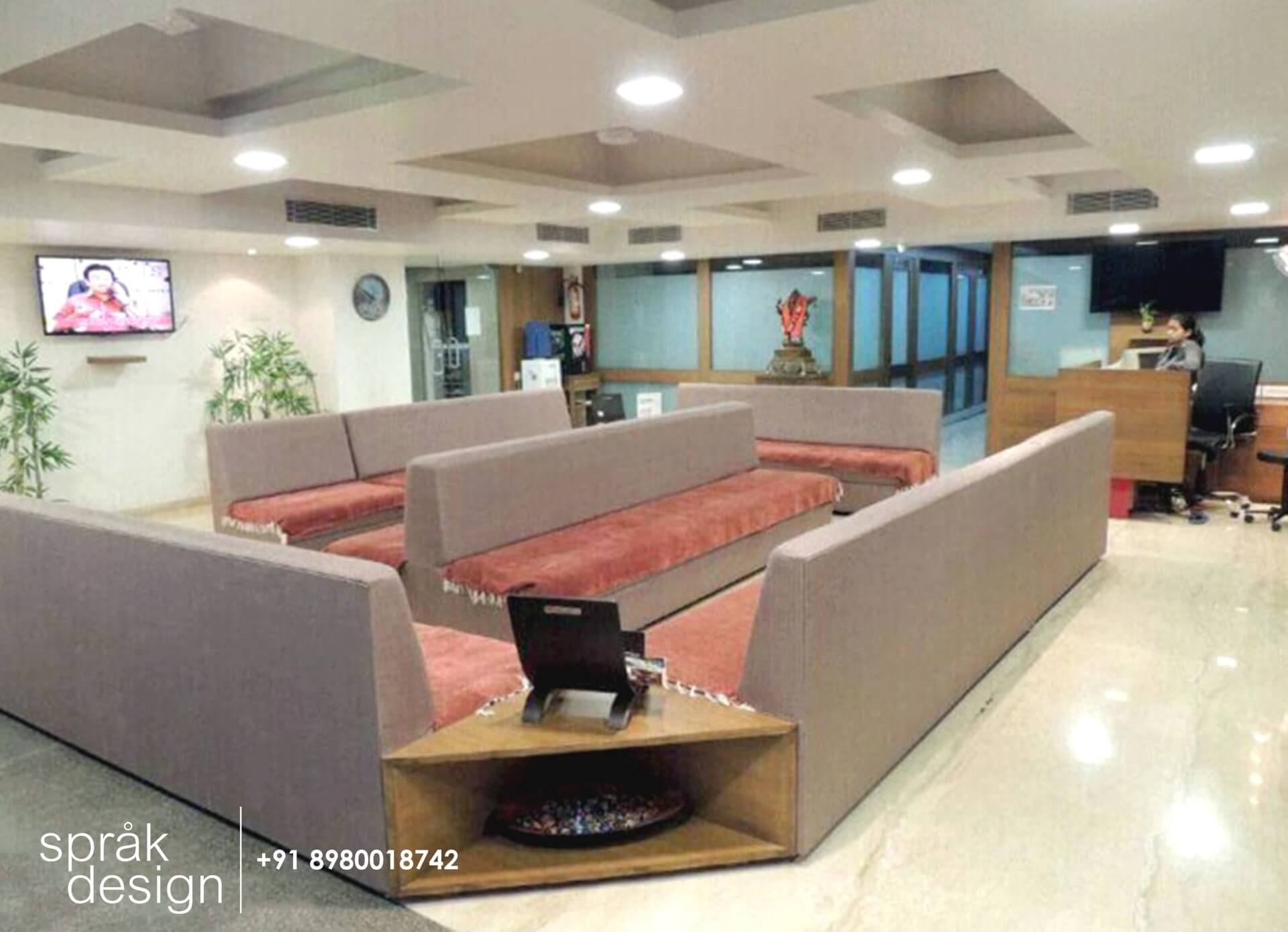 ved hospital interior design waiting seater 2