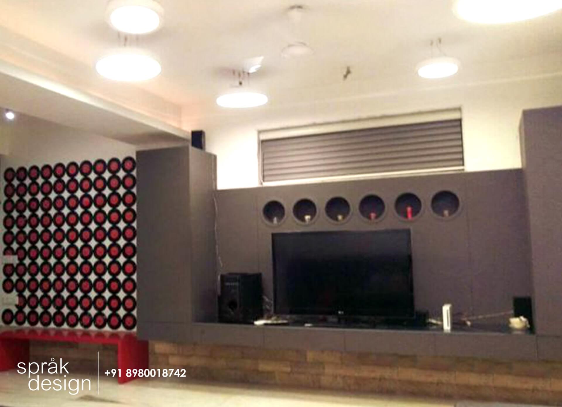 palbhoomi residence architecture and interior design home theater room