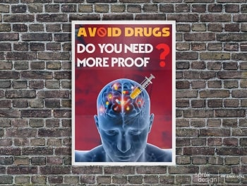drugs abuse awareness poster design 350x263 1