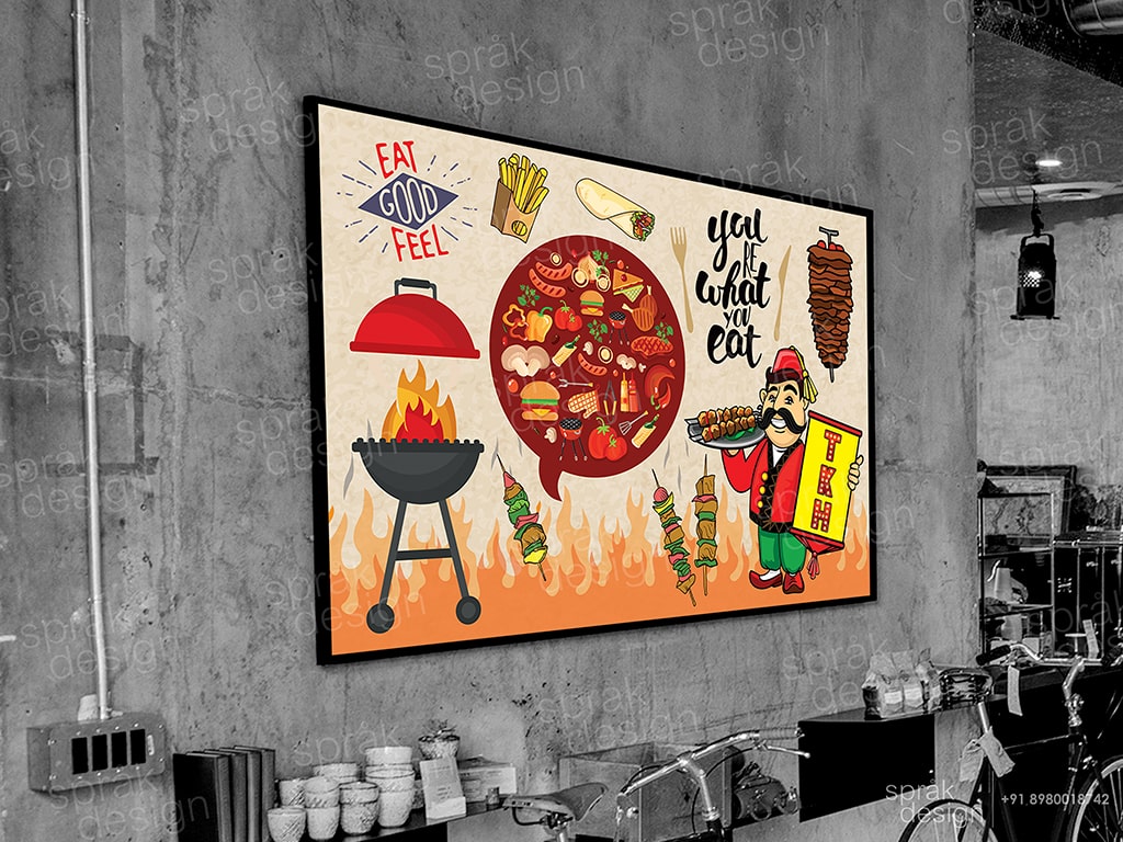 The Kebab House Restaurant Wall Design