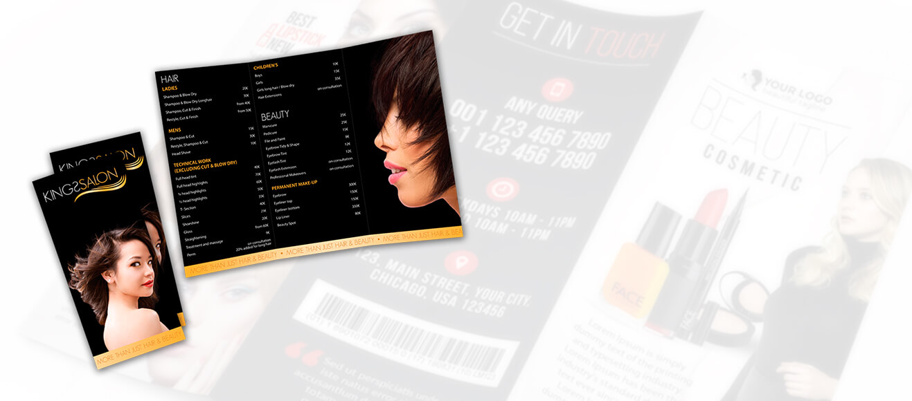 Creative Beauty Parlour Brochures Develop Your Customer Base
