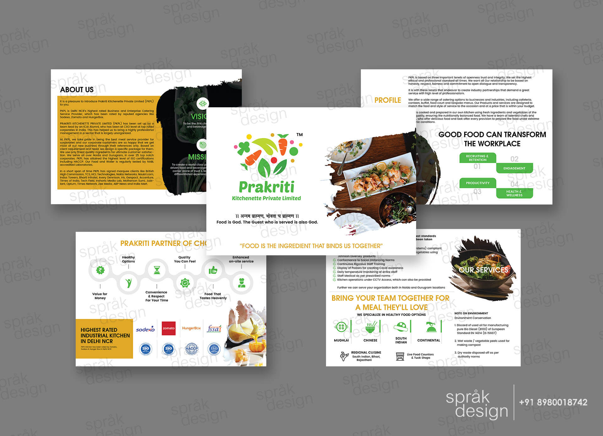 Prakriti Kitchenette Company Presentation Design