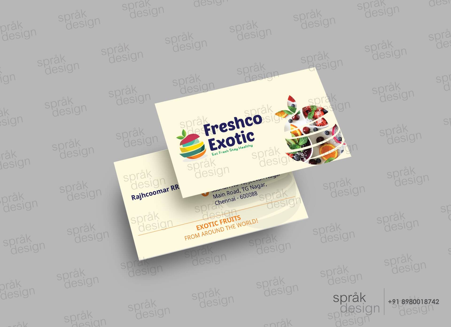 Freshco Exotic Business Card Design