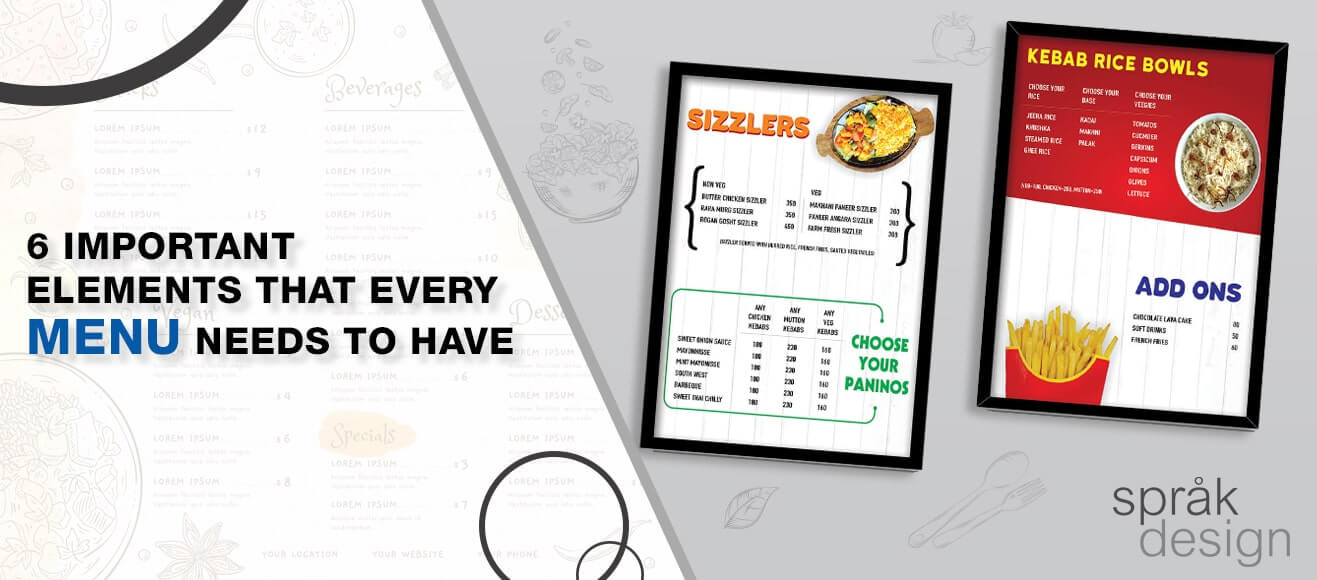 6 Important Elements That Every Menu Needs To Have