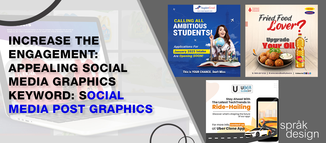 Social media post graphics designed to boost engagement on digital platforms