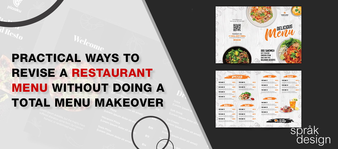 Professional restaurant menu design showcasing a modern, visually appealing menu layout